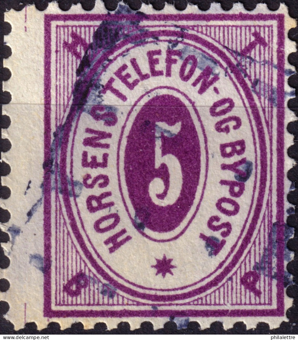 DANEMARK / DENMARK - 1887 - HORSENS Melgaard Local Post 5 øre Violet - VF Used -c - Emissioni Locali