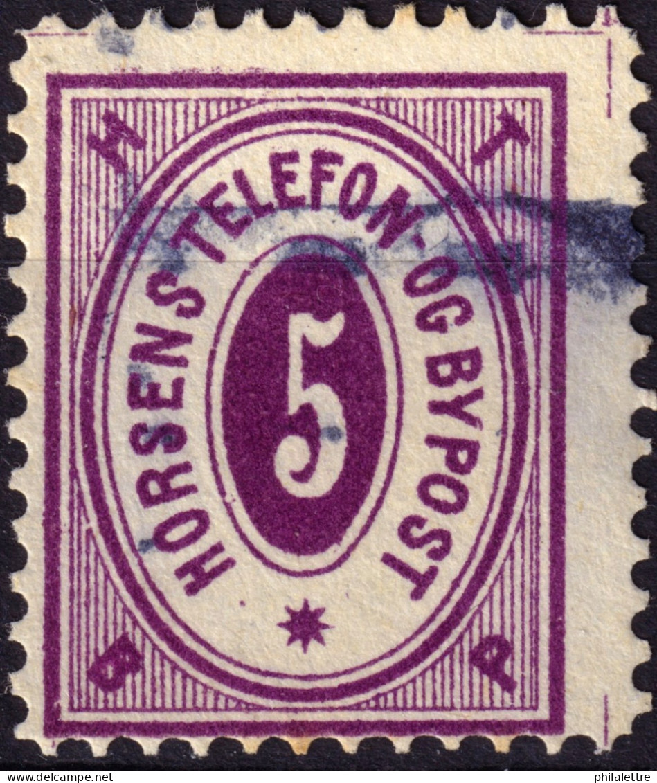 DANEMARK / DENMARK - 1887 - HORSENS Melgaard Local Post 5 øre Violet - VF Used -d - Local Post Stamps