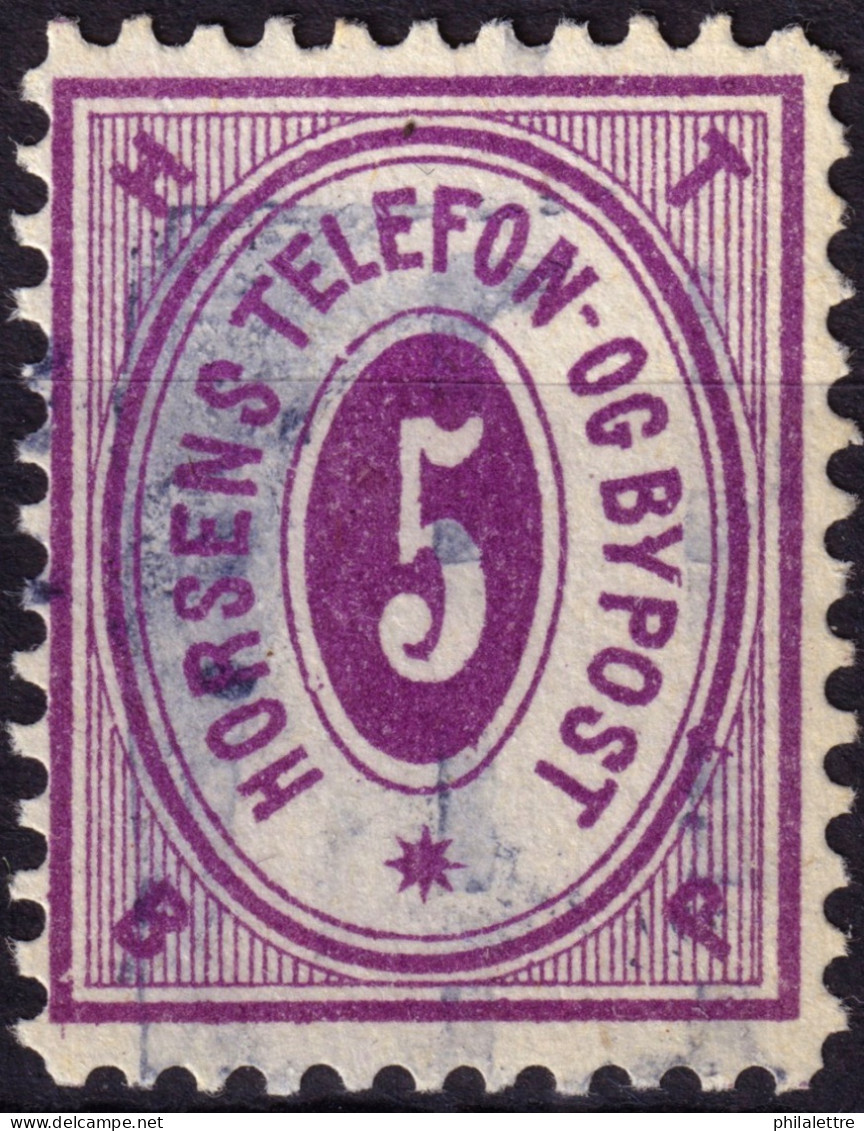DANEMARK / DENMARK - 1887 - HORSENS Melgaard Local Post 5 øre Violet - VF Used -e - Local Post Stamps