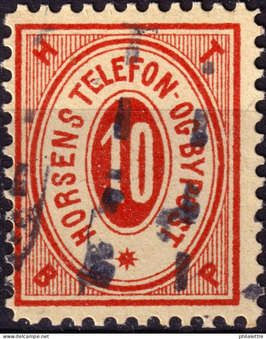 DANEMARK / DENMARK - 1887 - HORSENS Melgaard Local Post 10 øre Red - VF Used -b - Emissioni Locali