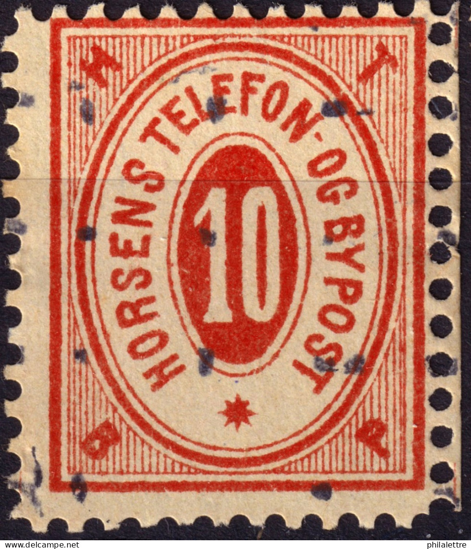 DANEMARK / DENMARK - 1887 - HORSENS Melgaard Local Post 10 øre Red - VF Used -f - Emissions Locales