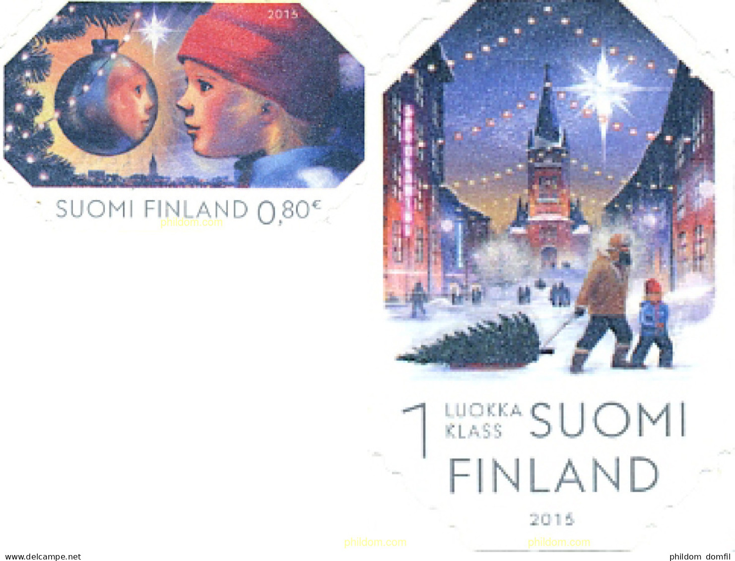 351912 MNH FINLANDIA 2015 NAVIDAD - Oblitérés