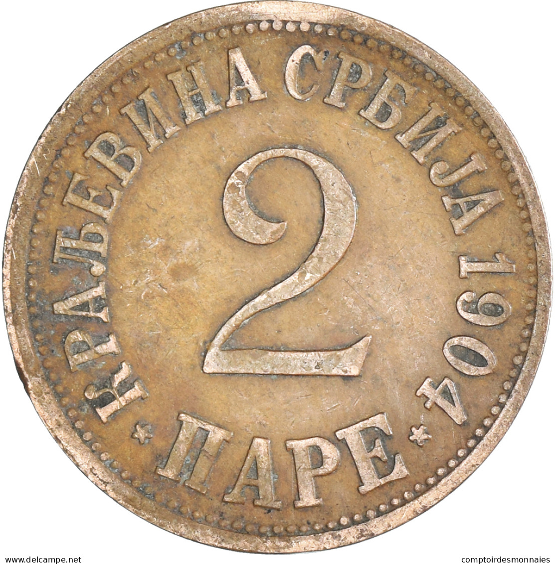 Monnaie, Serbie, 2 Pare, 1904 - Serbie