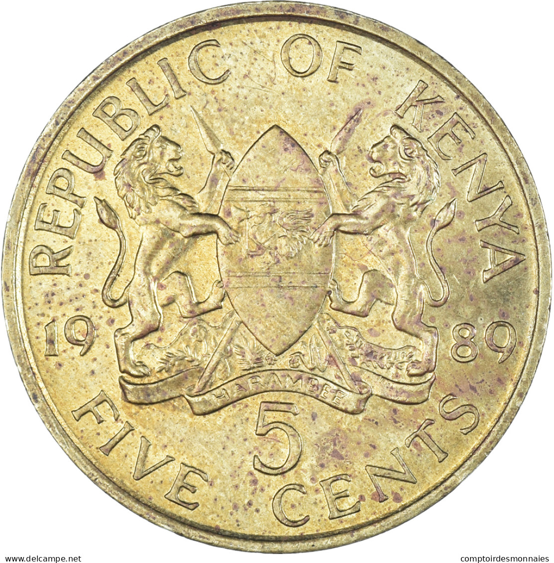 Monnaie, Kenya, 5 Cents, 1989 - Kenya