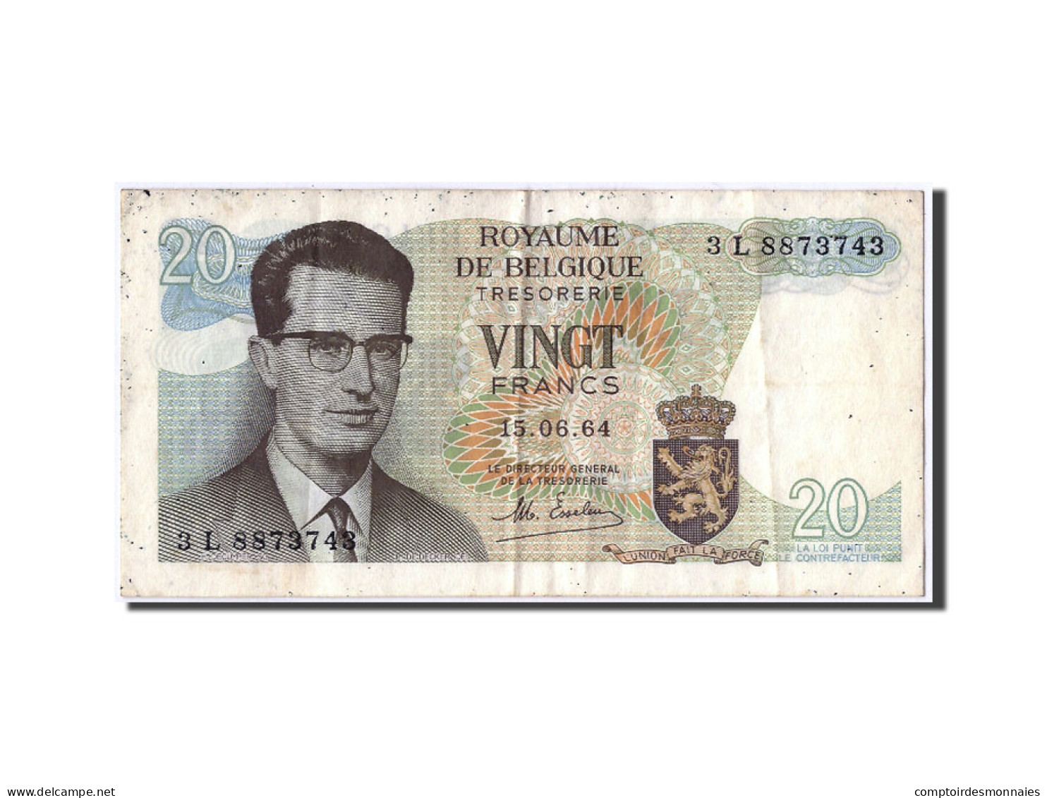 Billet, Belgique, 20 Francs, 1964, 1964-06-15, TB+ - 20 Francs