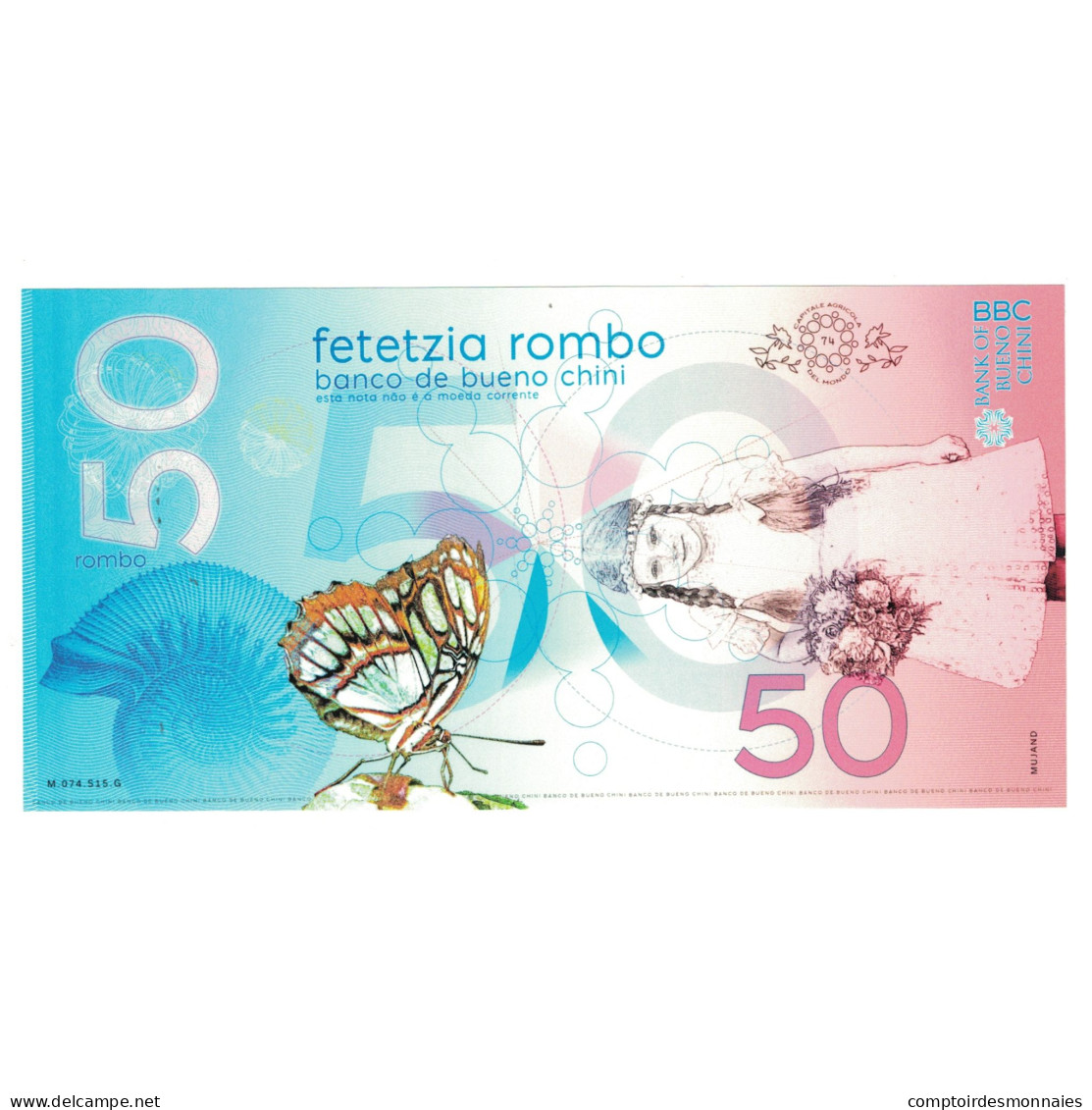 Billet, Espagne, Billet Touristique, 2020, 50 ROMBO BANCO DE BUENO CHINI - [ 8] Fictifs & Specimens