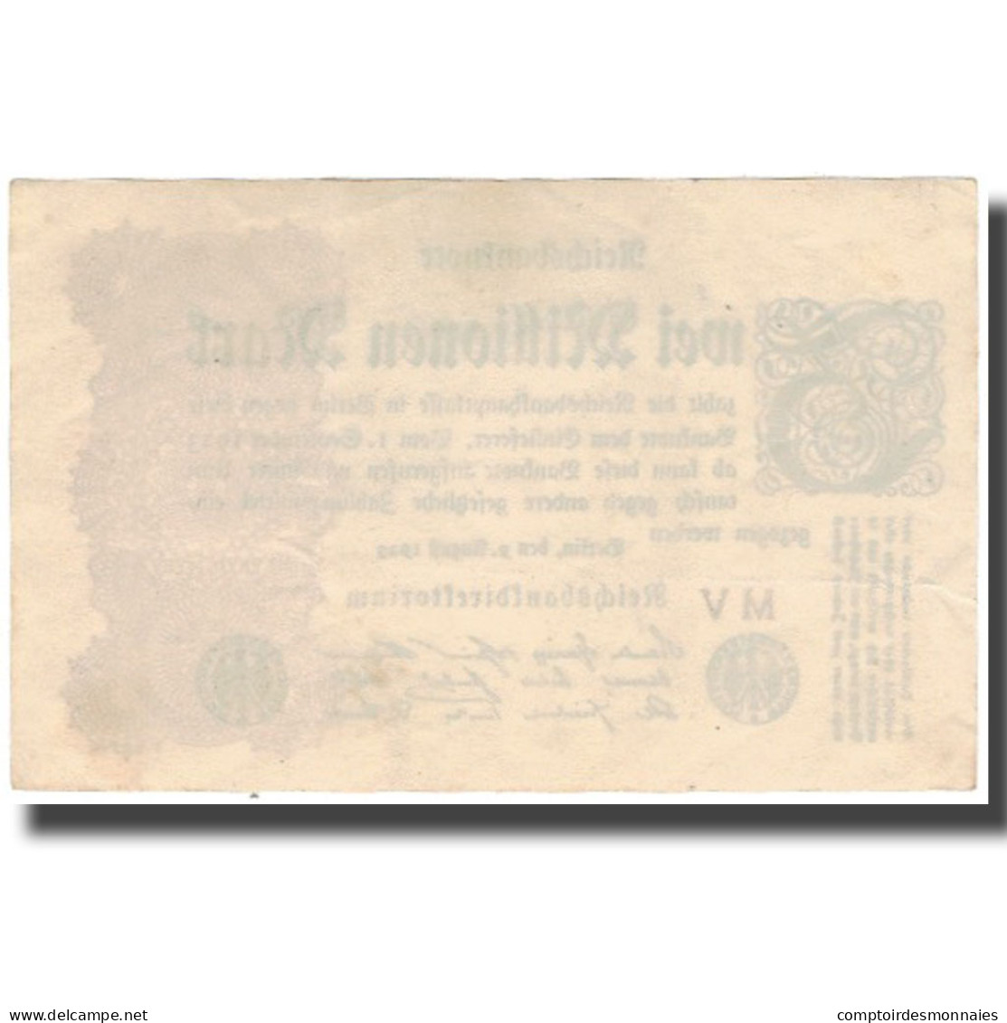 Billet, Allemagne, 2 Millionen Mark, 1923, KM:104a, TTB - 2 Millionen Mark