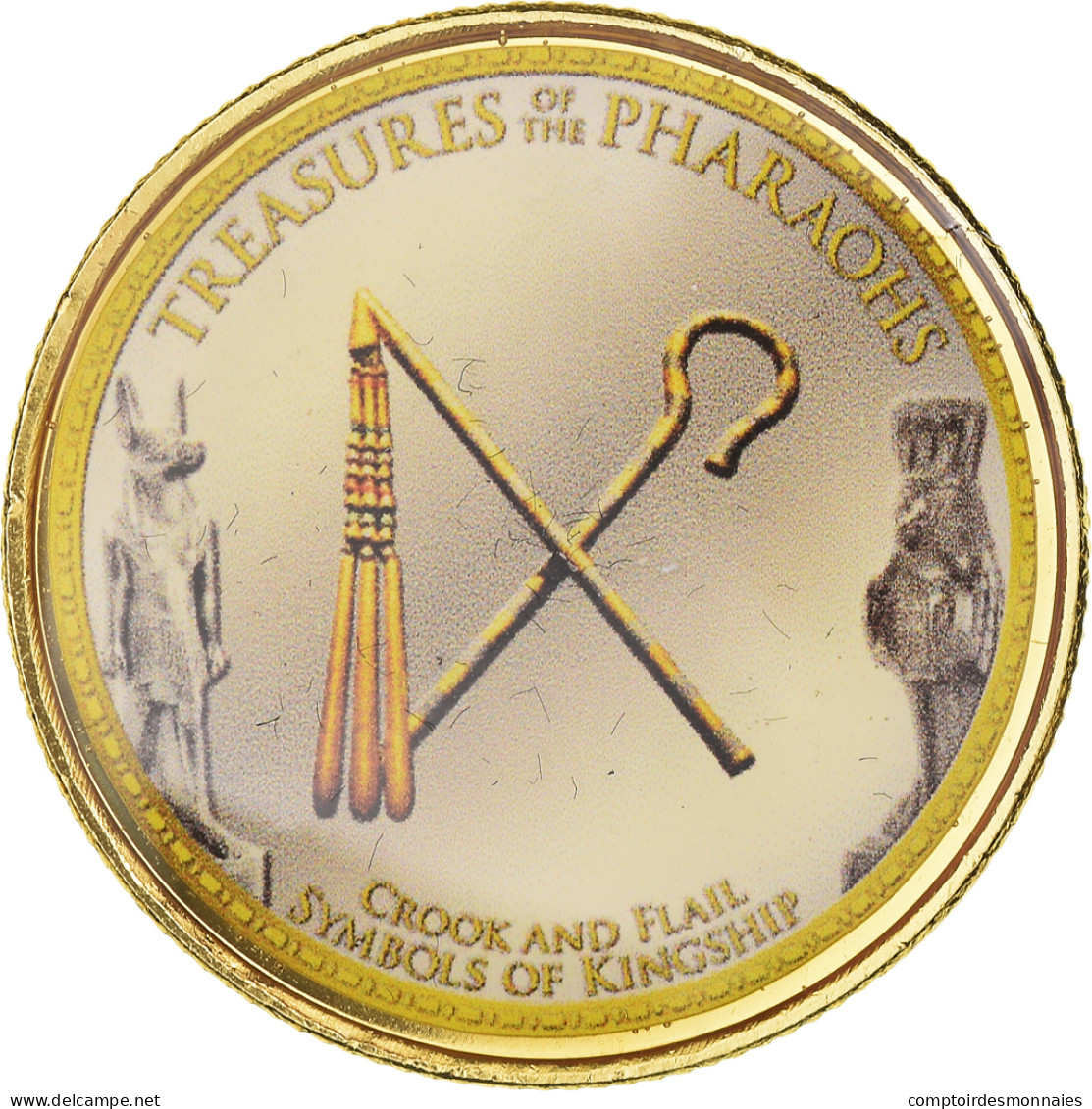 Monnaie, Égypte, Pharaons, Pound, Fantaisy Coinage .colorized, TTB, Laiton - Egypt