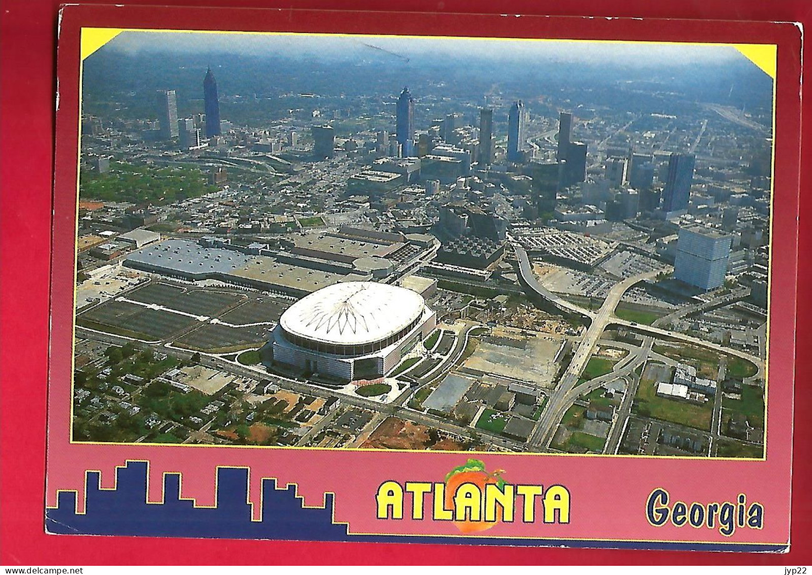 CP Etats Unis Georgia Atlanta Vue Aérienne - CAD 15-11-1994 Pour Mr Berzay Lutic Perros Guirec - Tp Drapeau US - Atlanta