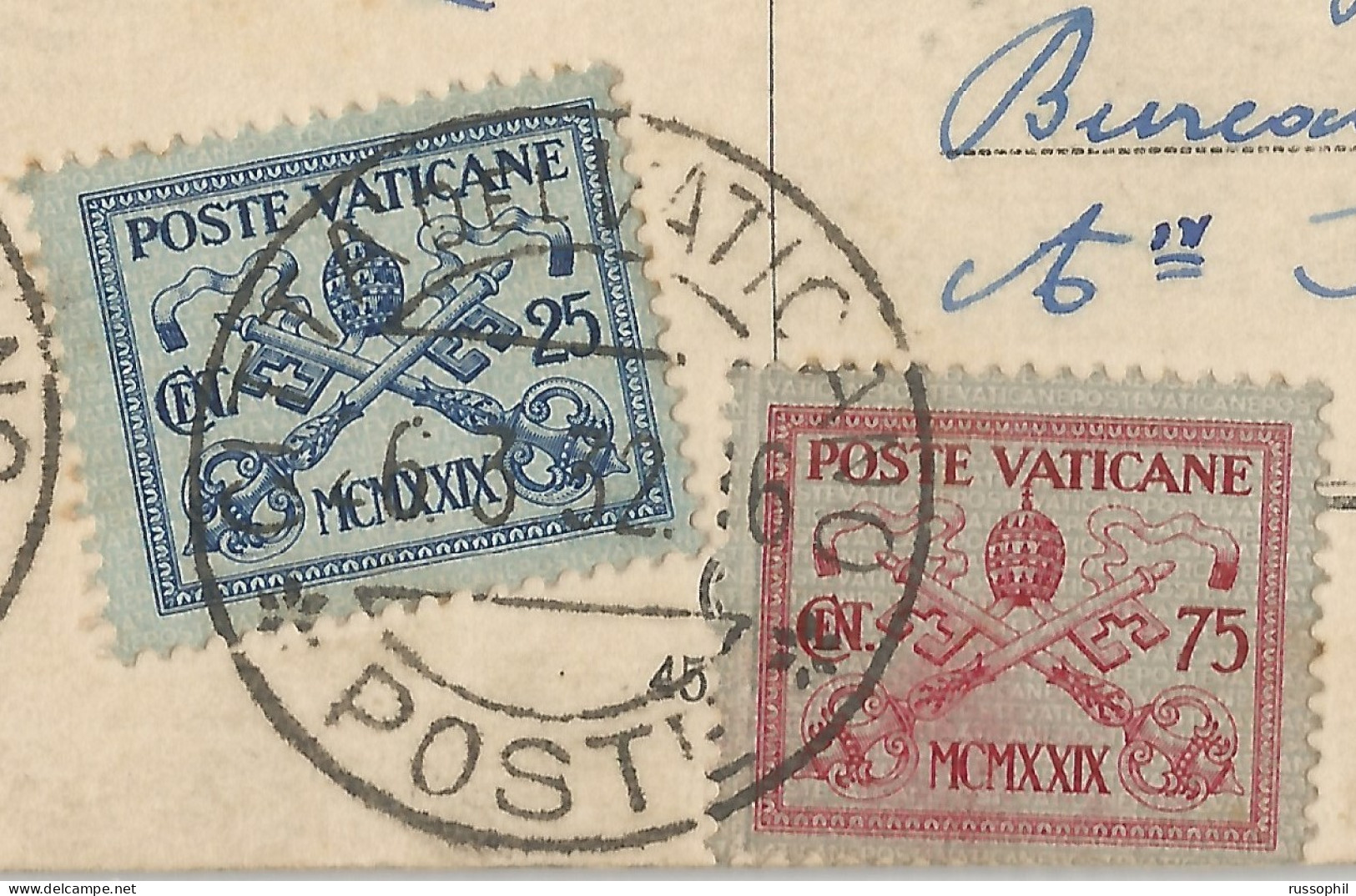 VATICAN - SPECTACULAR  4 L 20 C FRANKING (9 STAMPS) ON REGISTERED PC (VIEW OF ROMA) TO FRANCE - 1932 - Lettres & Documents