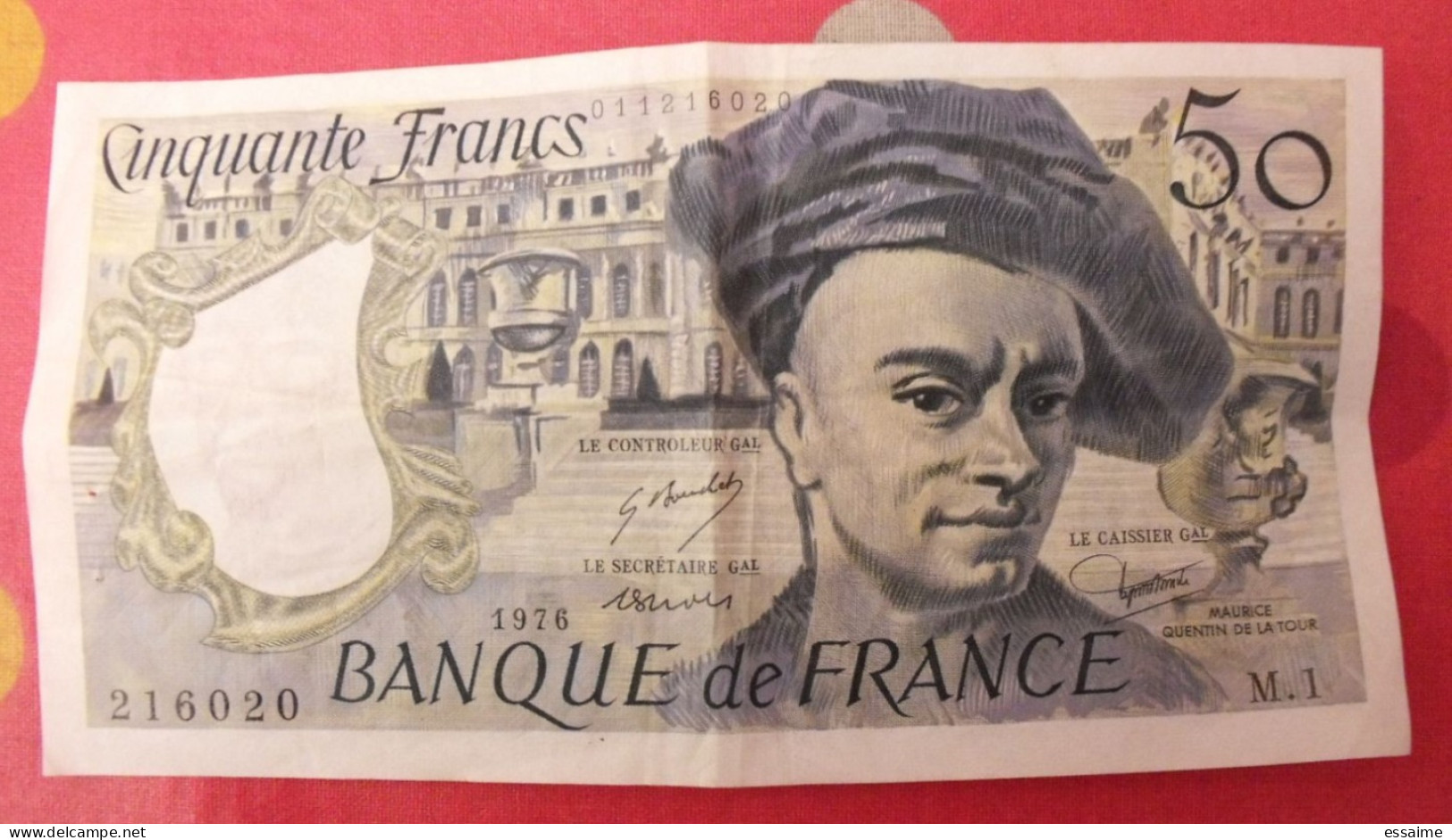 France. 50 Cinquante Francs Quentin De La Tour. Bon état D'usage. M1. 1976 - 50 F 1976-1992 ''quentin De La Tour''