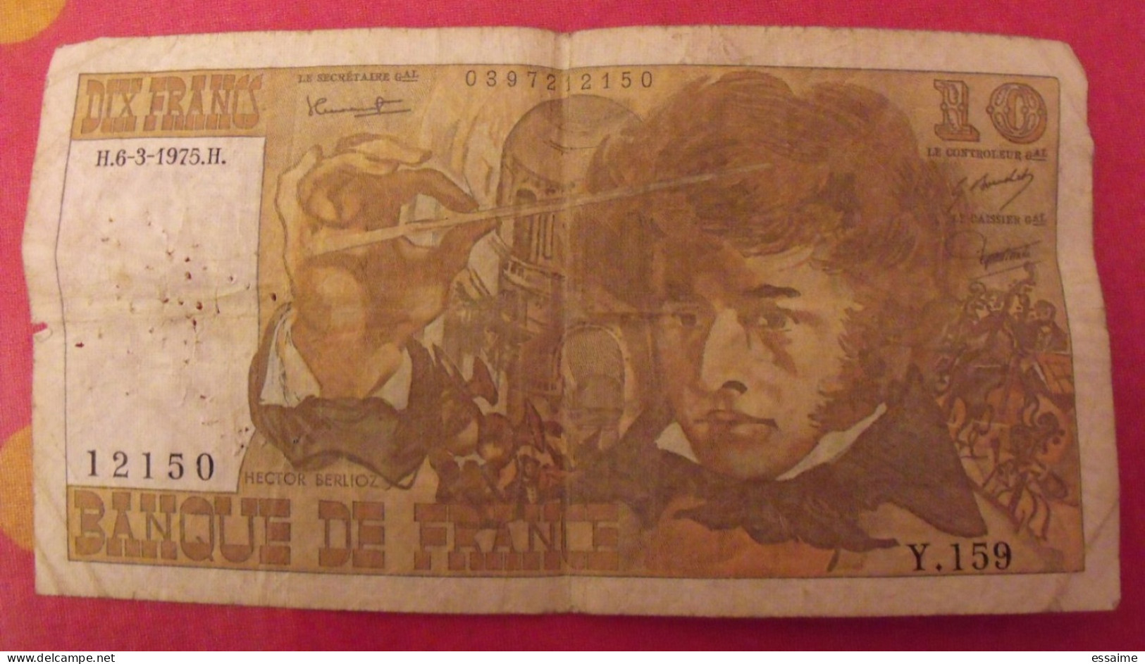 France. 10 Dix Francs Berlioz. Bon état D'usage. Y.159. 6-3-1975 - 10 F 1972-1978 ''Berlioz''