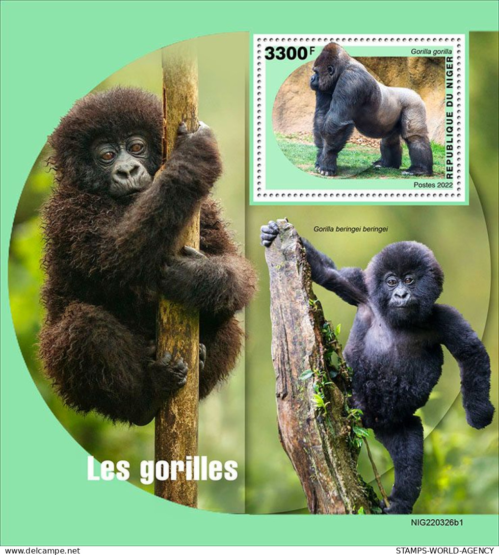 2022-08 - NIGER- GORILLAS I               1V    MNH** - Gorilas