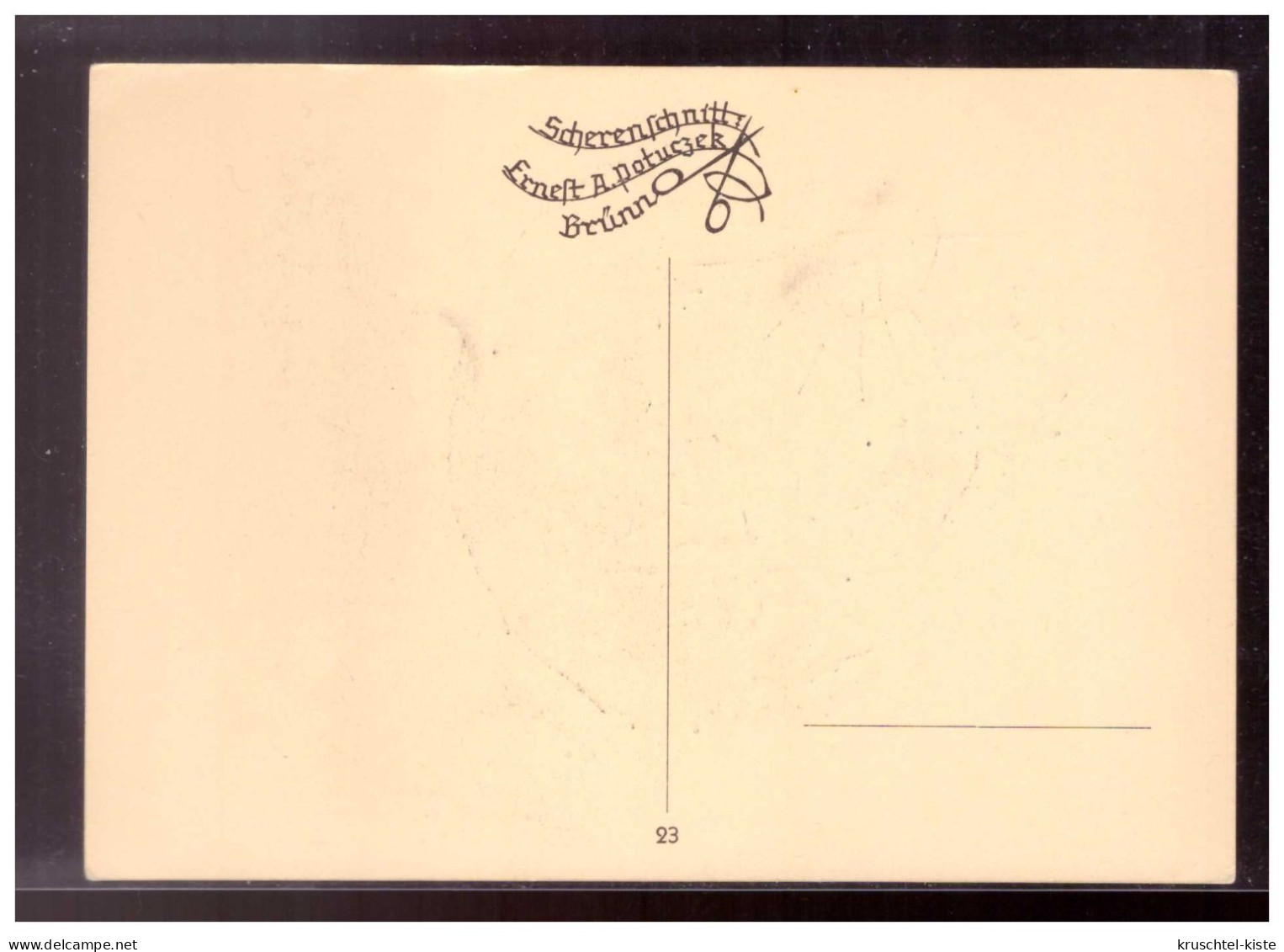 DT-Reich (021730) Scherenschnittkarte , Die Welt Erleben NR 23, Ernest A. Poturzek, Ungebraucht - Silhouettes