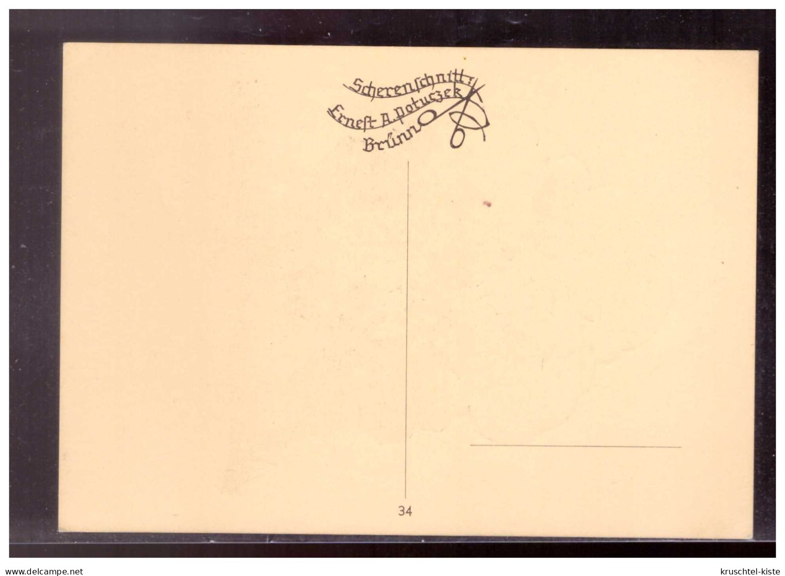 DT-Reich (021731) Scherenschnittkarte , Liederbuch Werbung NR 34, Ernest A. Poturzek, Ungebraucht - Silhouettes