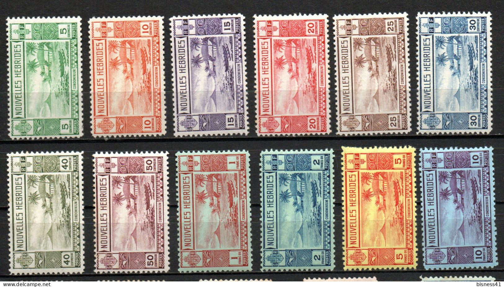 Col33 Colonie Nouvelles Hébrides N° 100 à 111 Neuf X MH Cote : 162,00 € - Unused Stamps