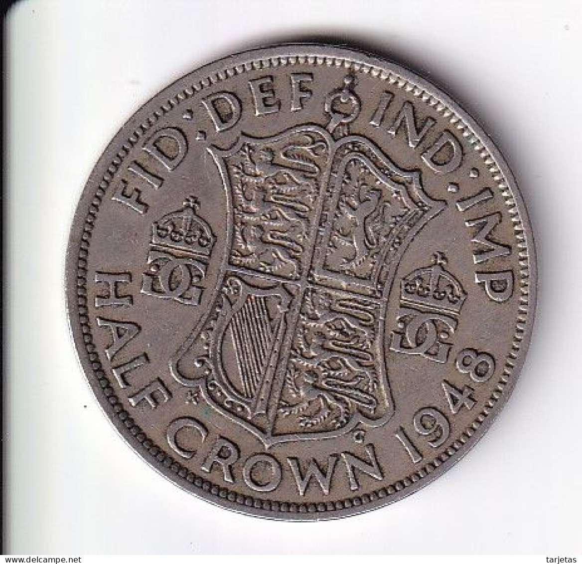 MONEDA DE GRAN BRETAÑA DE 1/2 CROWN DEL AÑO 1948  (COIN) GEORGE VI - K. 1/2 Crown