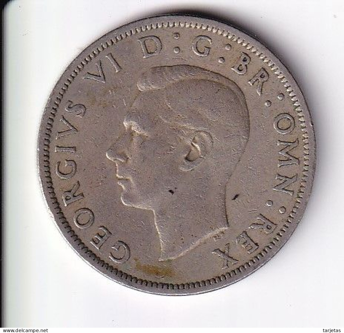 MONEDA DE GRAN BRETAÑA DE 1/2 CROWN DEL AÑO 1949  (COIN) GEORGE VI - K. 1/2 Crown