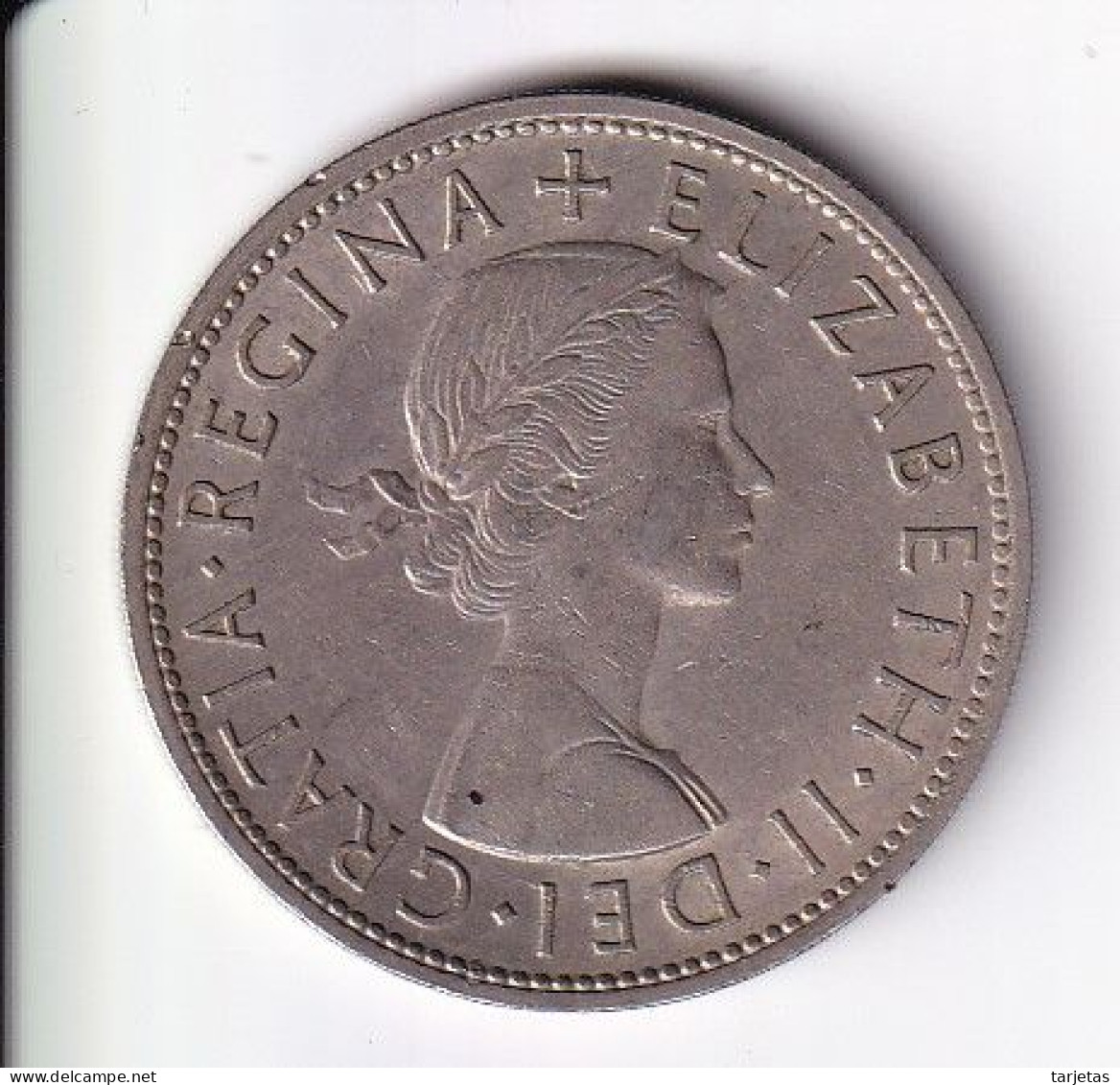 MONEDA DE GRAN BRETAÑA DE 1/2 CROWN DEL AÑO 1961  (COIN) ELIZABETH II - K. 1/2 Crown