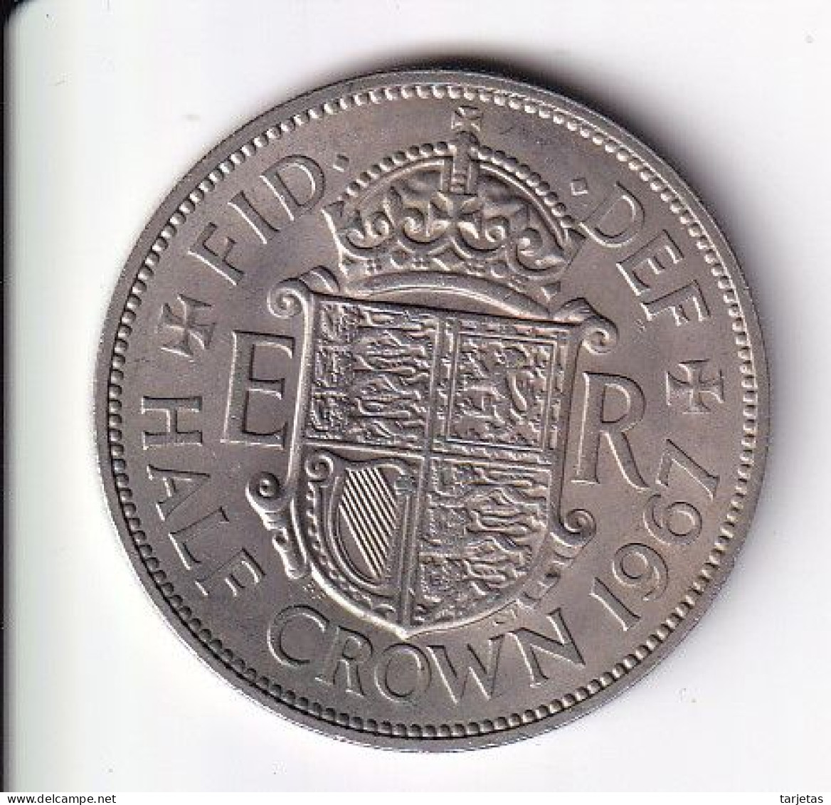 MONEDA DE GRAN BRETAÑA DE 1/2 CROWN DEL AÑO 1967  (COIN) ELIZABETH II - K. 1/2 Crown