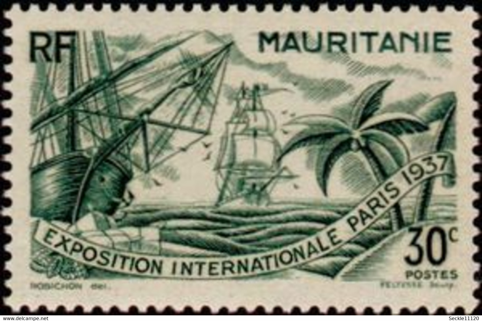 Mauritanie Mauritania - 1937 - 66 / 71 - Exposition Internationale De Paris - MH - Mauritanie (1960-...)