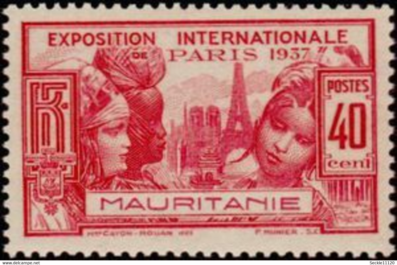 Mauritanie Mauritania - 1937 - 66 / 71 - Exposition Internationale De Paris - MH - Mauritanie (1960-...)