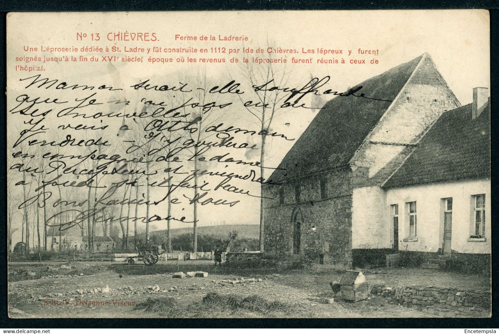 CPA - Carte Postale - Belgique - Chièvres - Ferme De La Ladrerie - 1912 (CP22598OK) - Chievres