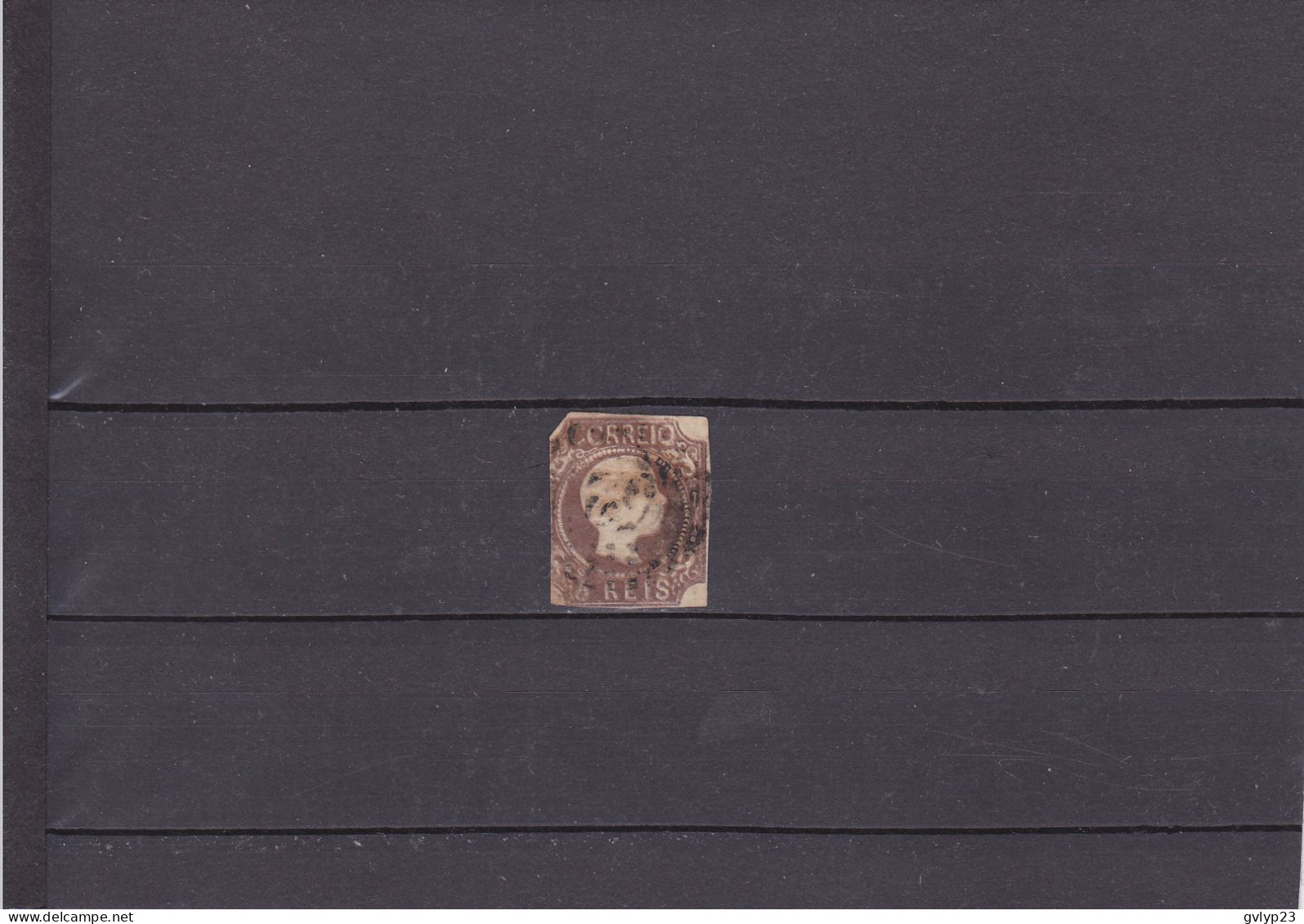 DOM PEDRO V/OBLITéRé/TÊTE  EN RELIEF/ CHEVEUX BOUCLéS/5 R.BRUN-JAUNE/ N°9 YVERT ET TELLIER/  1856-58 - Used Stamps