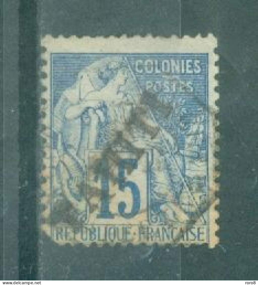 TAHITI - N°12 Oblitéré - Timbres Des Colonies Françaises De 1881 Avec Surcharge Oblique. (Dent Courte Bas Gauche) - Gebruikt