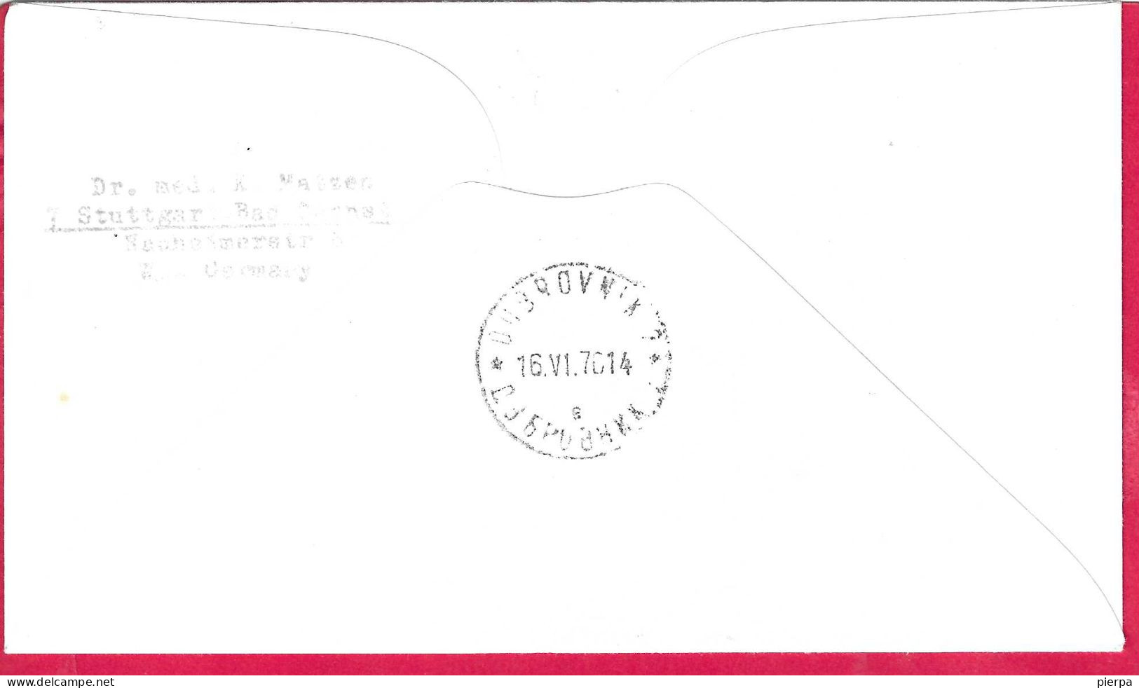 JUGOSLAVIA - FIRST FLIGHT JAT FROM OHRID TO DUBROVNIK * 16.6.1970* ON COVER - Airmail