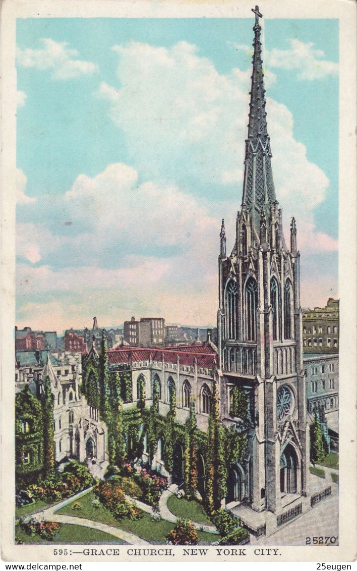 New York City Grace Church -   Postcard   Used   ( L 417 ) - Churches