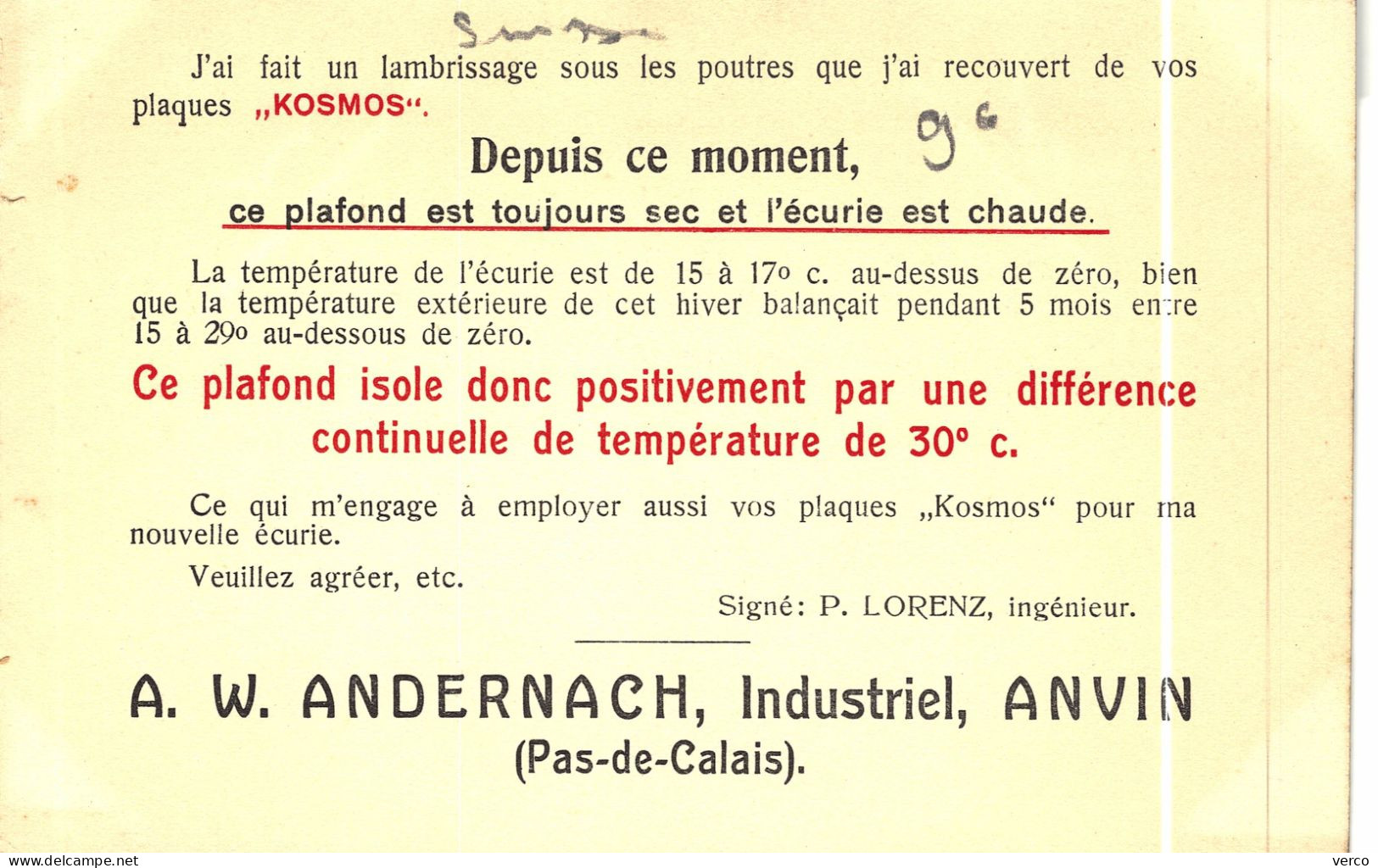 Carte POSTALE  Ancienne De  FILISUR - Ecurie De Mr LORENS, Promotion Des Plaques "KOSMOS" - Filisur