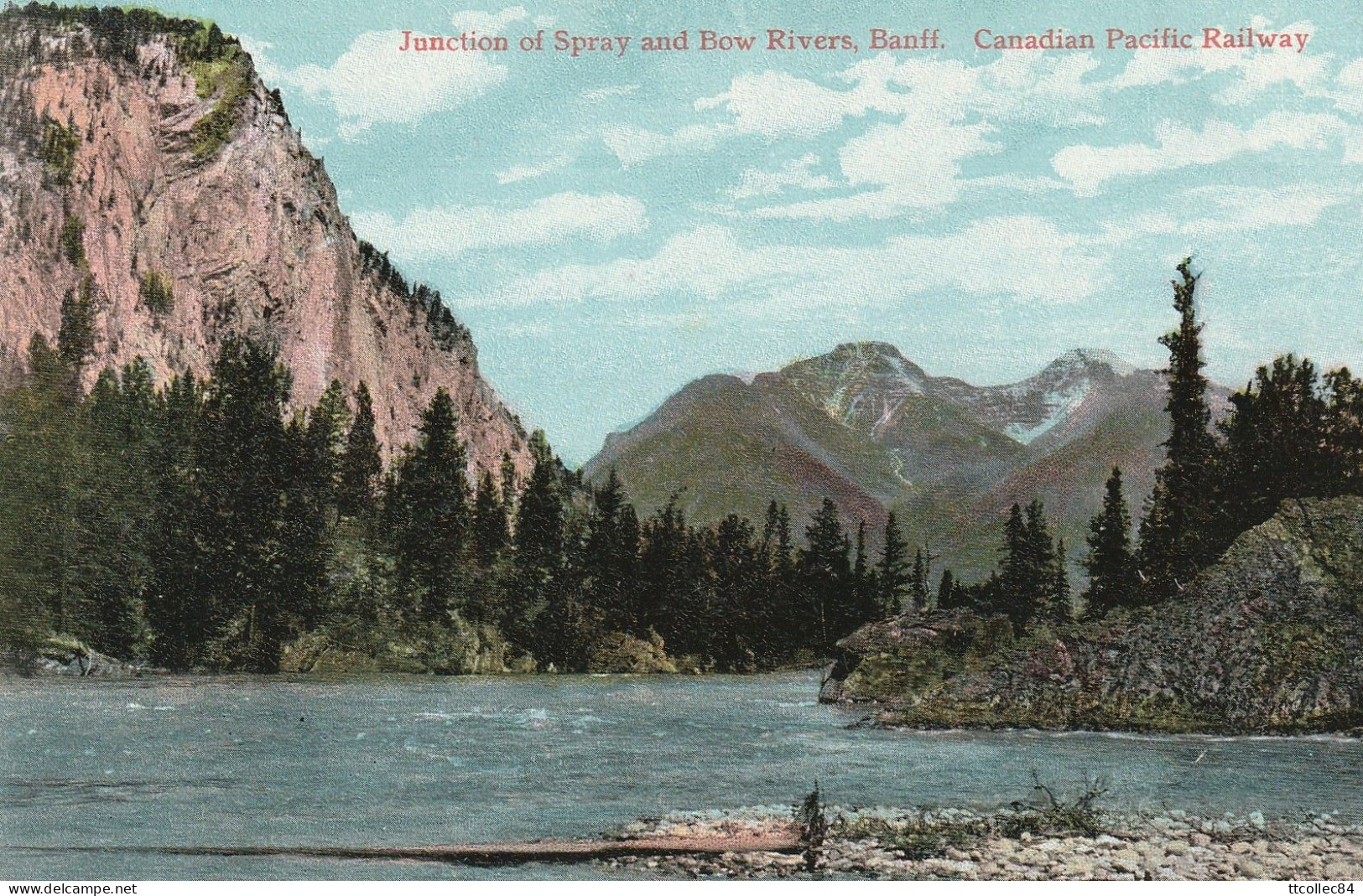 CPA-CANADA-Junction Of Spay And Bow Rivers-Banff-Canadian Pacific Railway - Banff