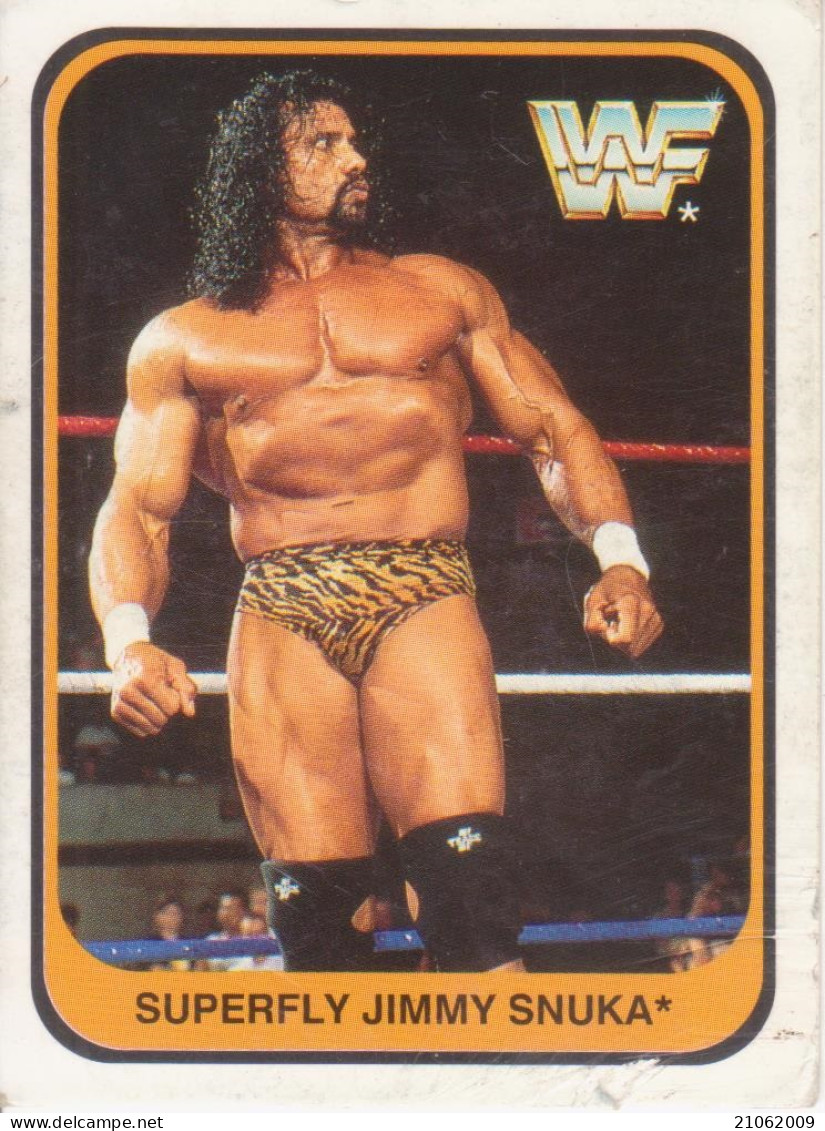63/150 SUPERFLY JIMMY SNUKA - WRESTLING WF 1991 MERLIN TRADING CARD - Trading Cards