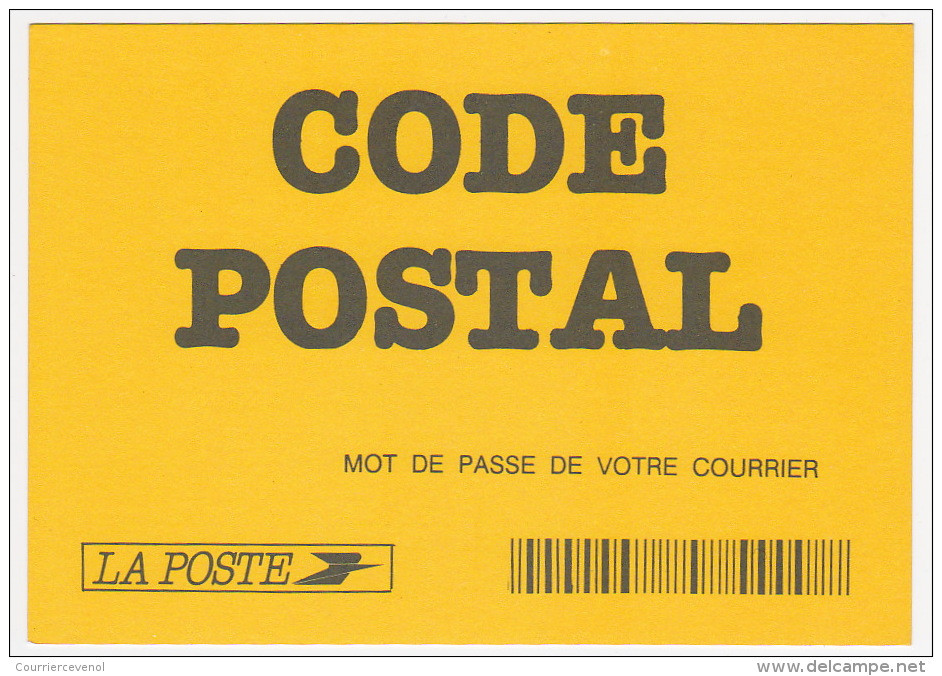 CODE POSTAL - Carte Postale De Service - Passe Partout - Pseudo-entiers Officiels