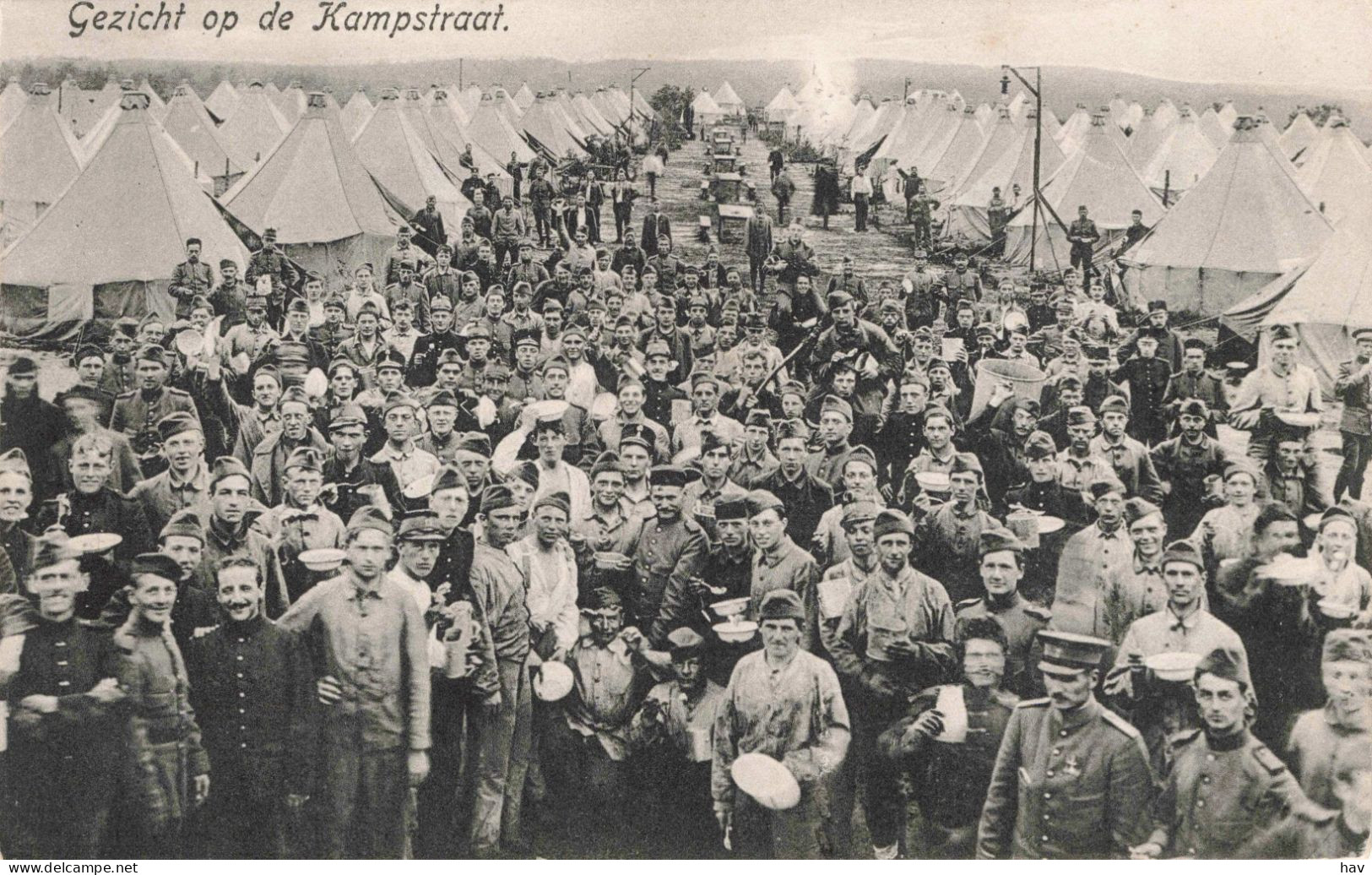 Barneveld Gezicht Op De Kampstraat Militairen 1909 - Barneveld