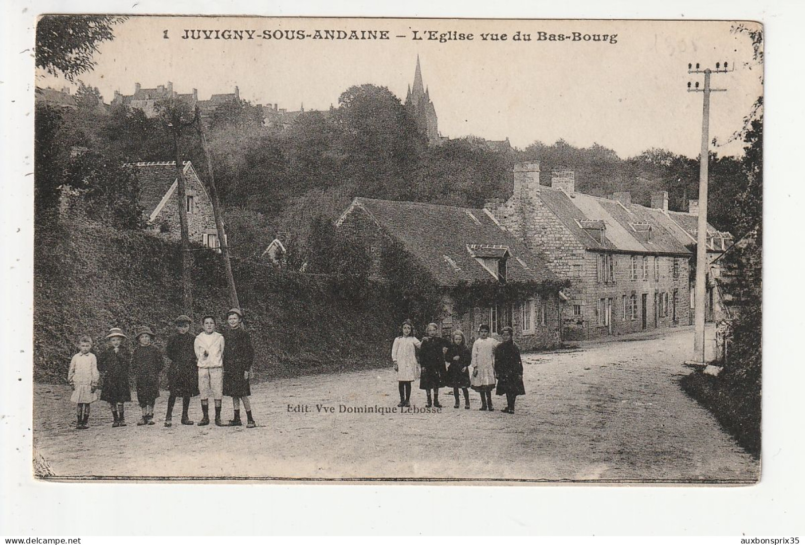 JUVIGNY SOUS ANDAINE - L'EGLISE VUE DU BAS BOURG - 61 - Juvigny Sous Andaine