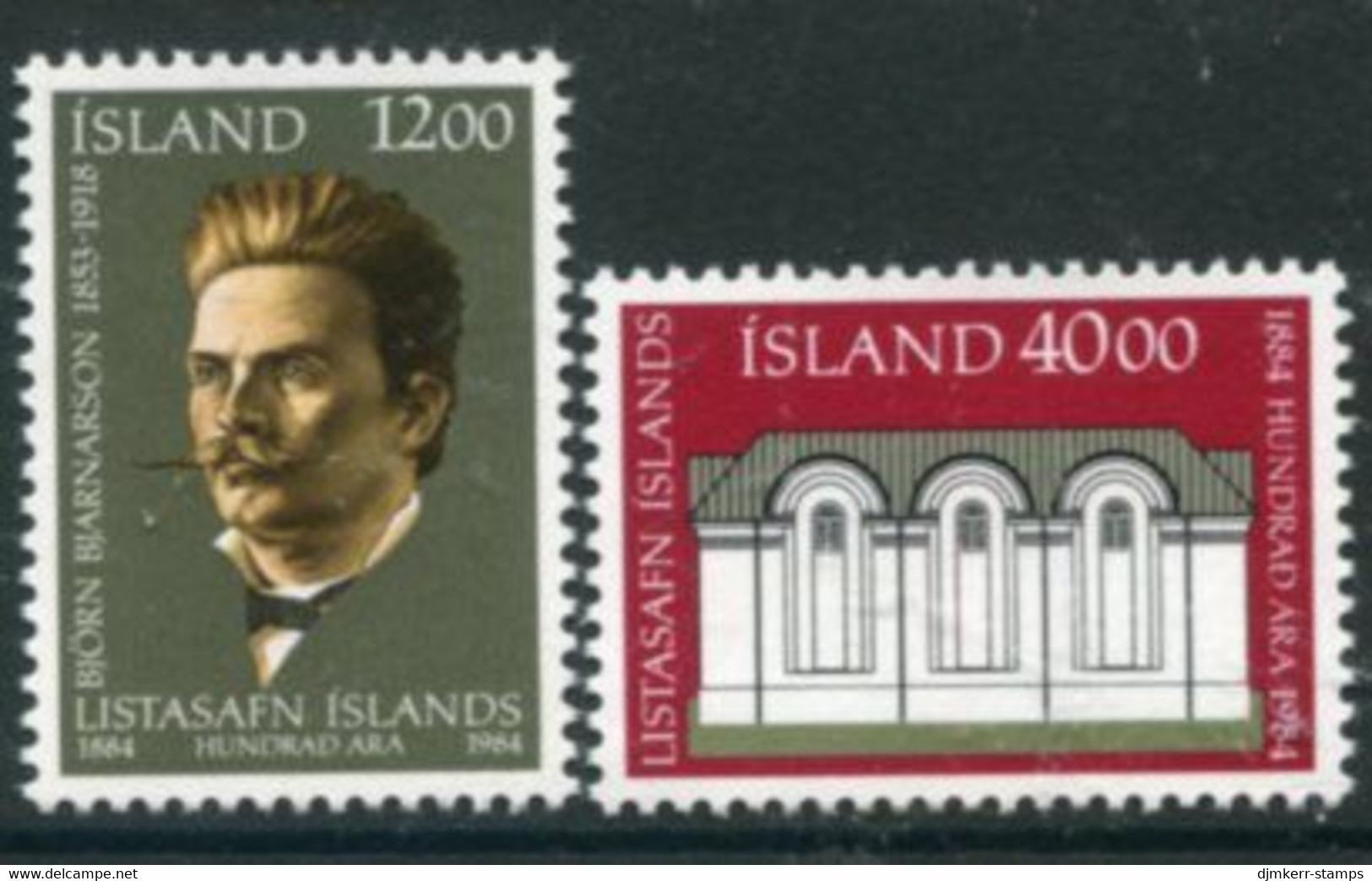 ICELAND 1984 National Gallery Centenary MNH / **.  Michel 622-23 - Nuovi