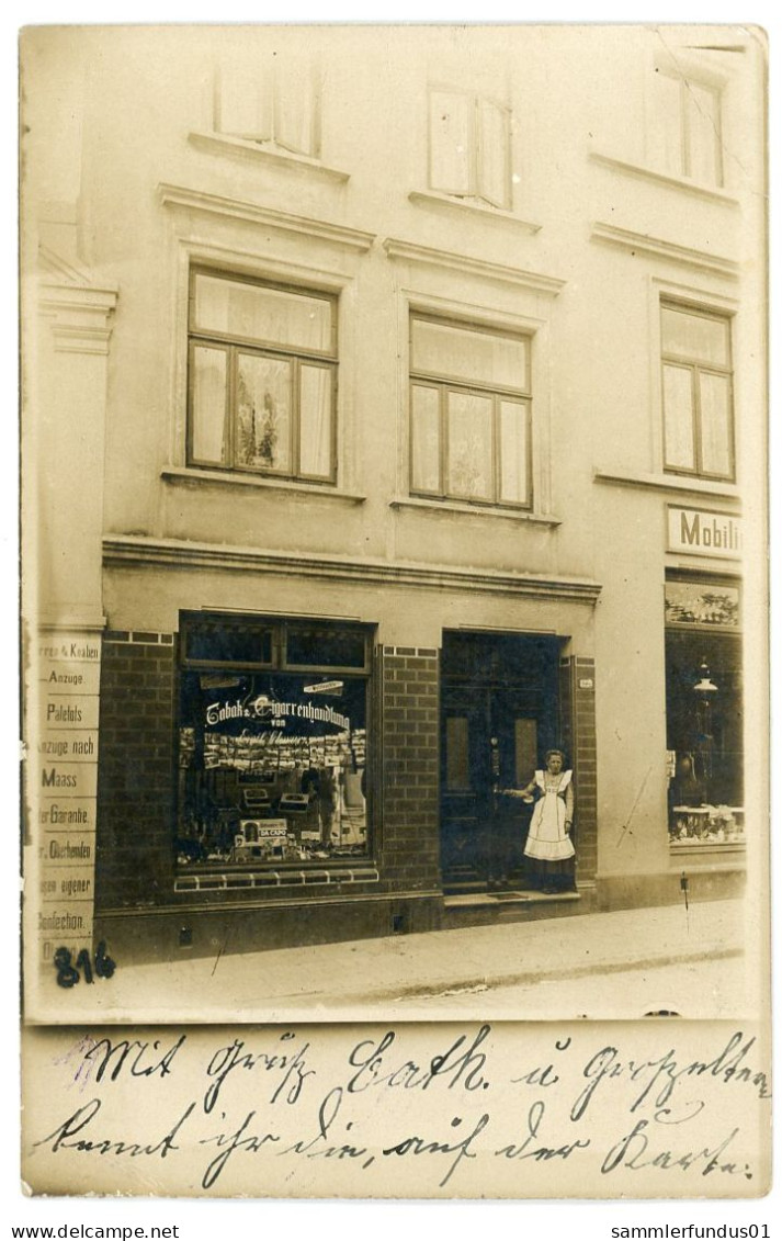 AK/CP Foto AK Uetersen Tabak Zigarren Reklame  Emil Schwarz   Gel/circ.  1911   Erhaltung/Cond.  2- , Eckknick  Nr. 1631 - Uetersen