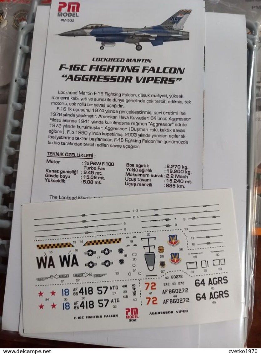 F-16C Fighting Falcon-Aggressor Vipers, 1/72, PM Model - Airplanes & Helicopters