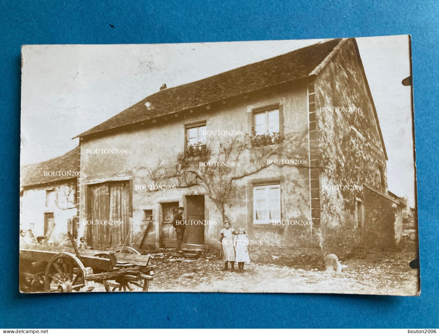 Carte Photo Berthelming 1914 Famille Geller Maison De Commune Ecole Près De Sarrebourg Chateau Salins - Sarrebourg