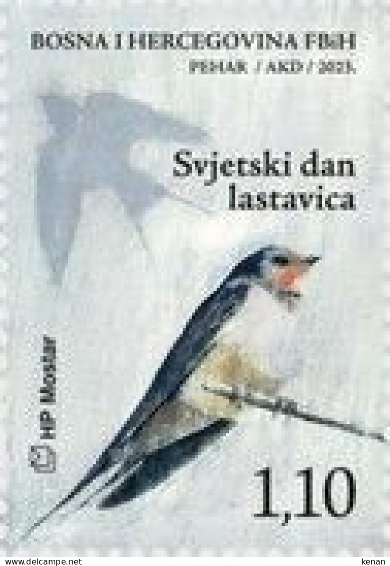 Bosnia And Hercegovina, HP Mostar, 2023, Swallows Days (MNH) - Rondini