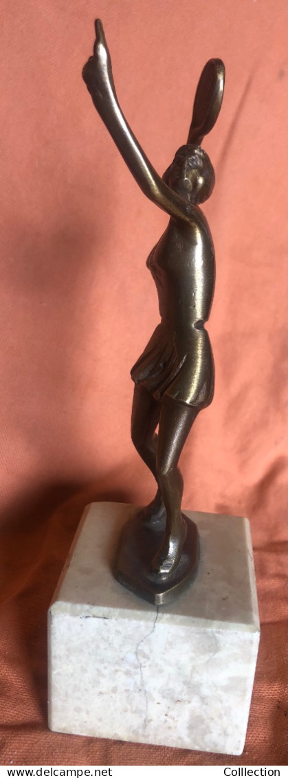 Tennis Ancien Bronze  Sportif 20 Cm Sportif Trophée - Autres & Non Classés