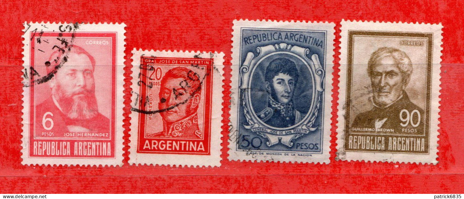 (Us.7) Argentina ° 1966-67 - . Yv. 779-781-782-783.  Oblitérer.  Come Scansione. - Usati