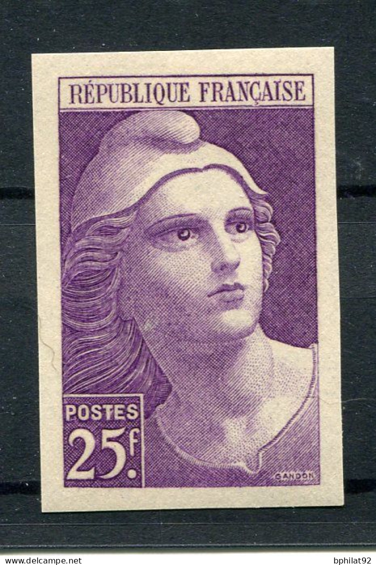 !!! 25F MARIANNE DE GANDON N°731 NON DENTELE NEUF * - 1941-1950