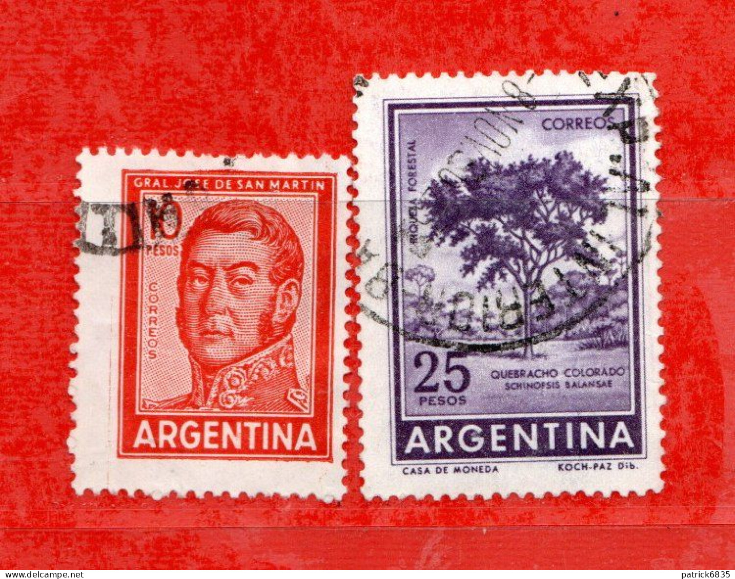 (Us.7) Argentina ° 1966 - . Yv. 732-733.  Oblitérer.  Come Scansione. - Usados