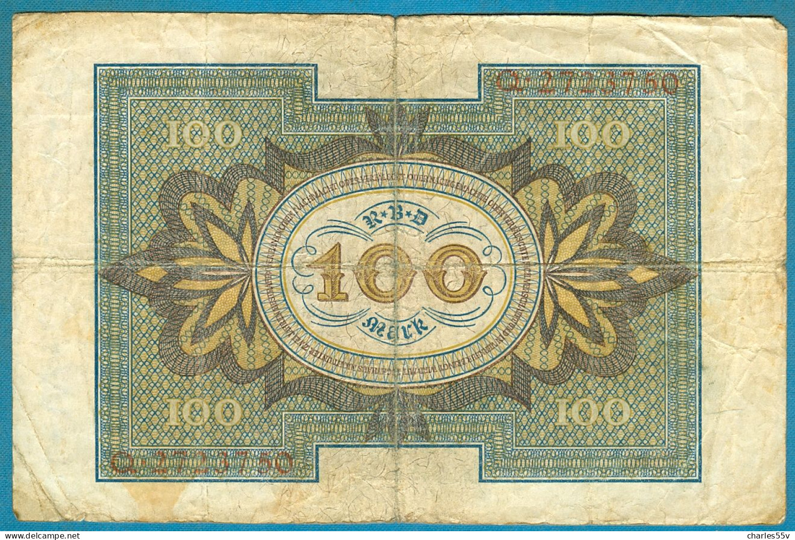 100 Mark 1.11.1920 Udr.F Serie Q - 100 Mark