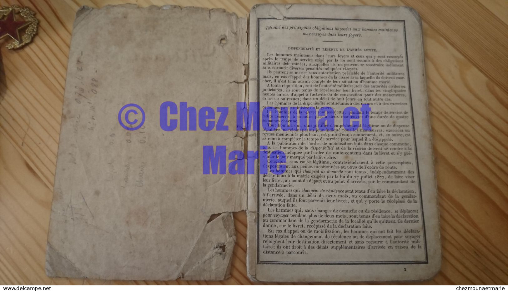 LIVRET MILITAIRE CL 1887 GRANSAULT PIERRE NE EN 1869 A LEOBARD RESIDANT A SALVIAC ETUDIANT - Documenti