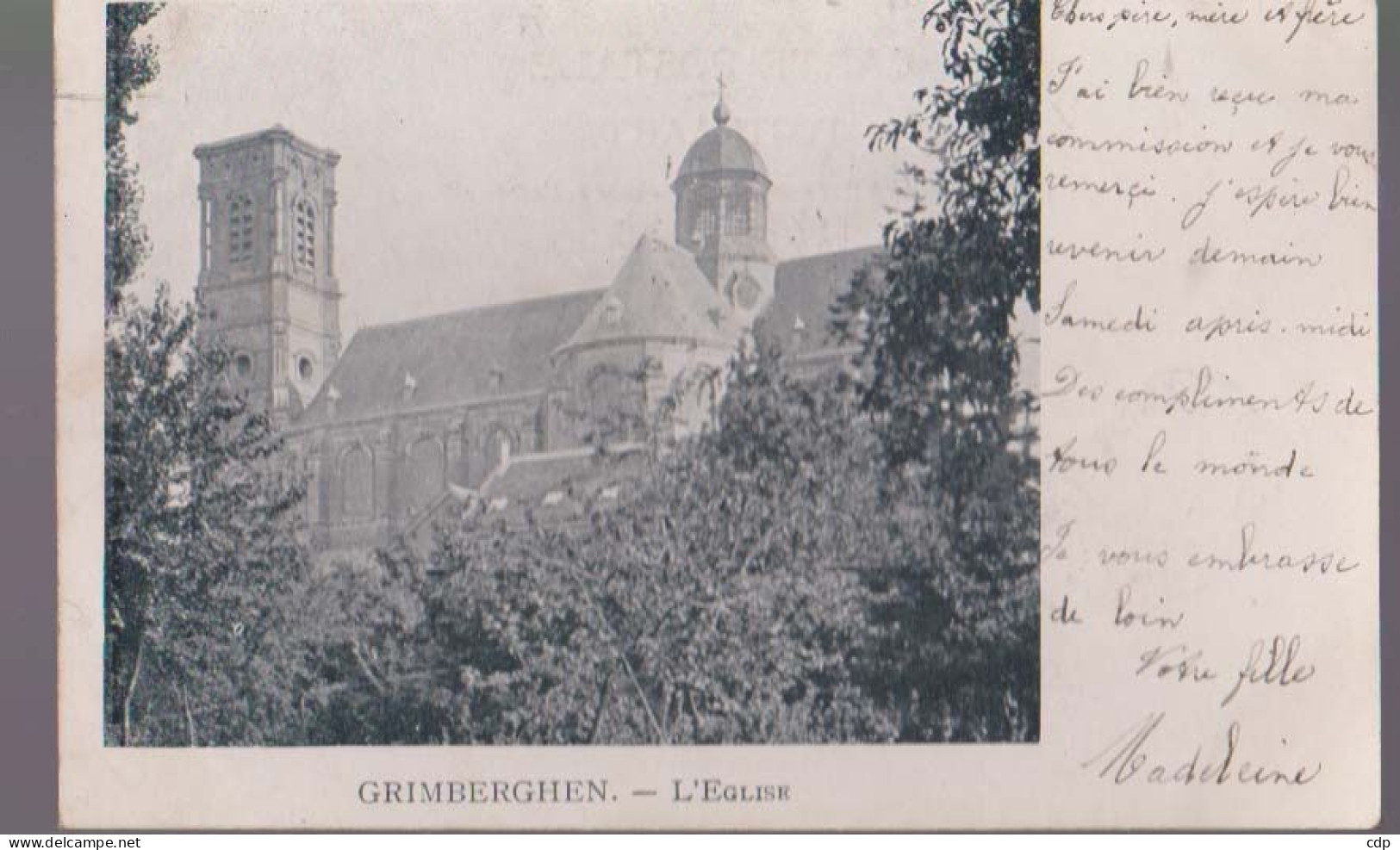 Cpa GRIMBERGHEN   1903 - Grimbergen