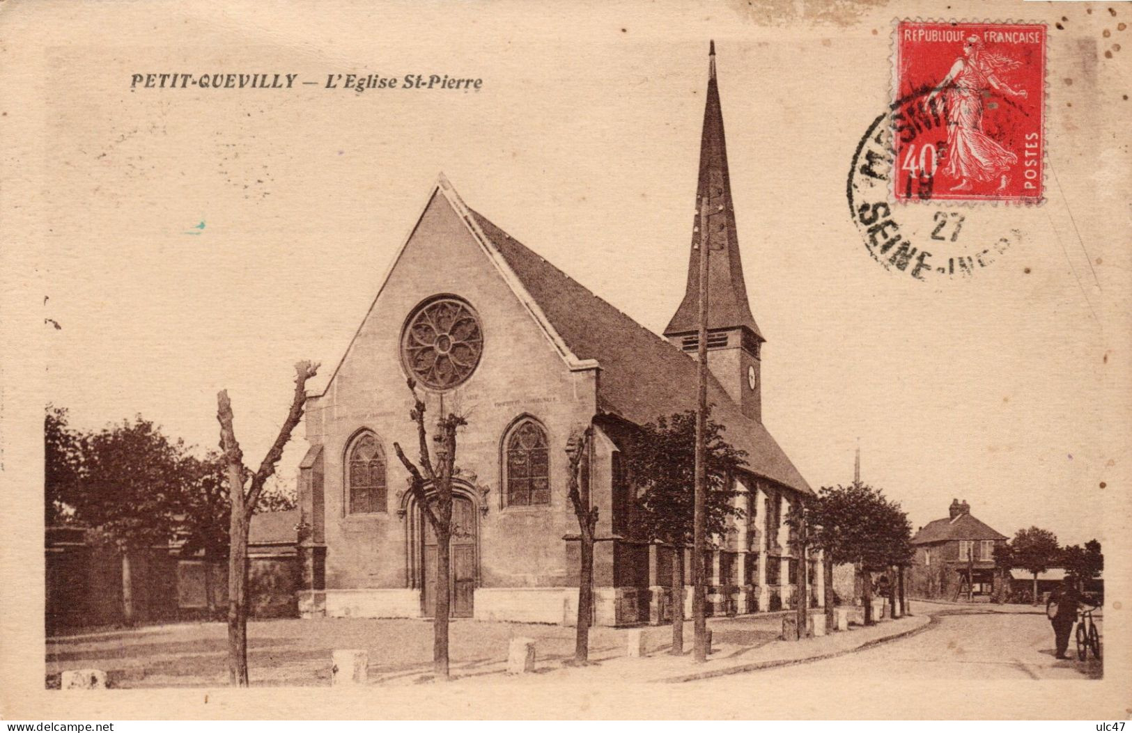 - 76 - PETIT-QUEVILLY. - L'Eglise St-Pierre - Scan Verso - - Le Petit-Quevilly